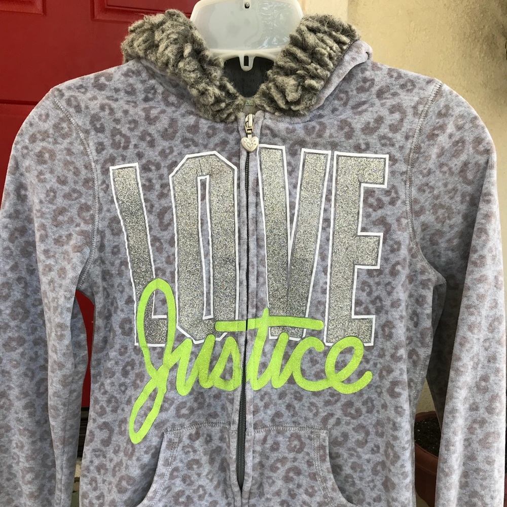 Girls Justice velour zip up